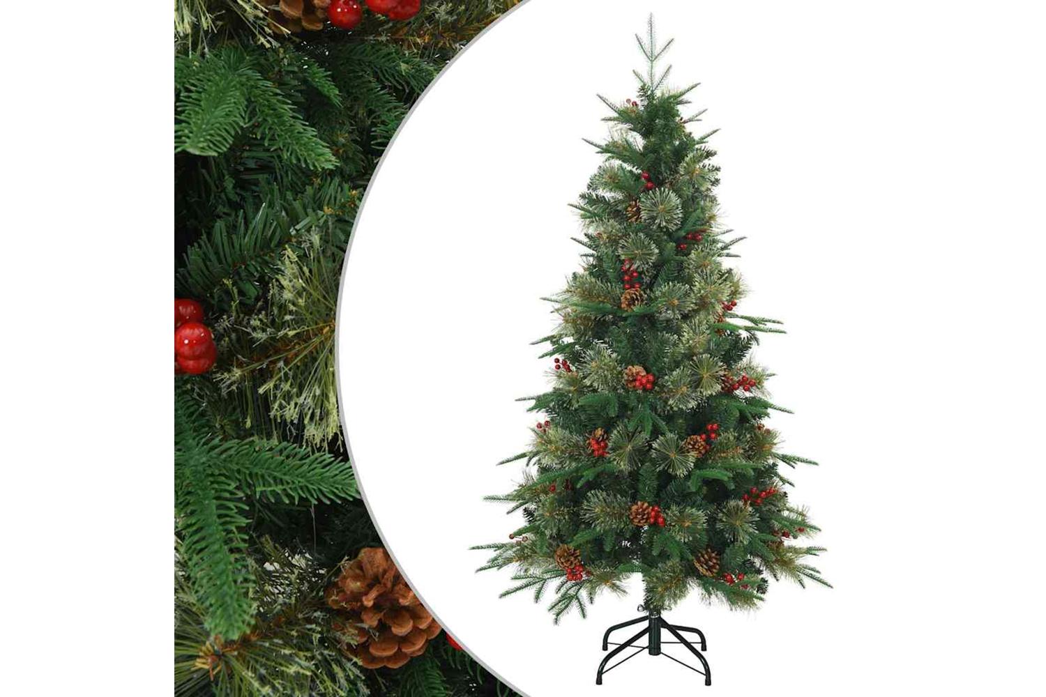 Vidaxl Artificial Hinged Christmas Tree Green 150 Cm Pvc Pe And Steel