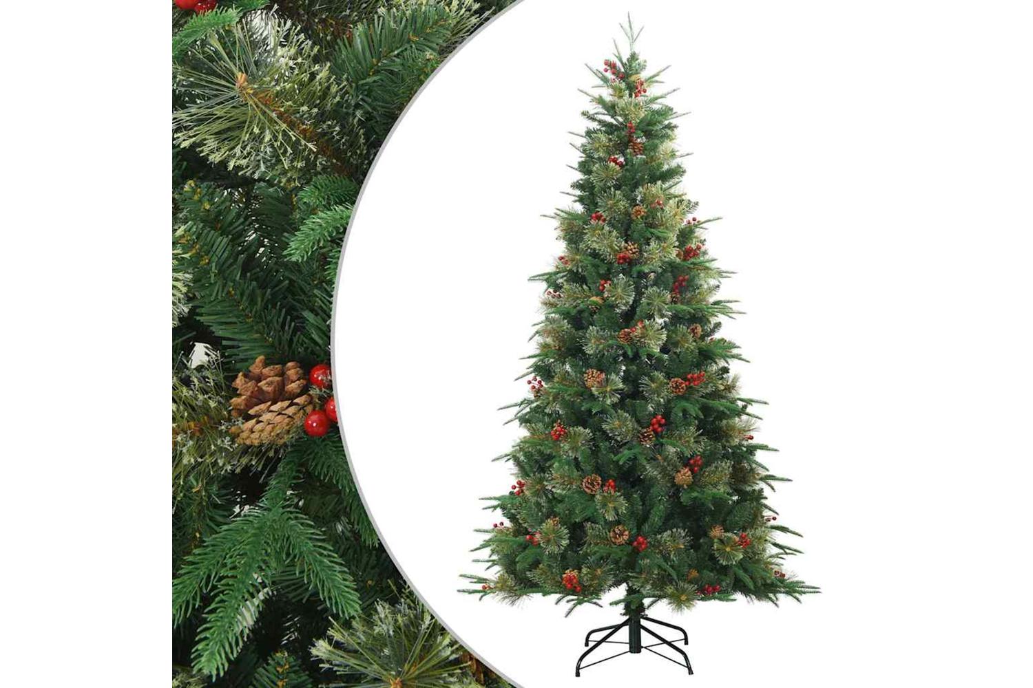 Vidaxl Artificial Hinged Christmas Tree Green 180 Cm Pvc Pe And Steel