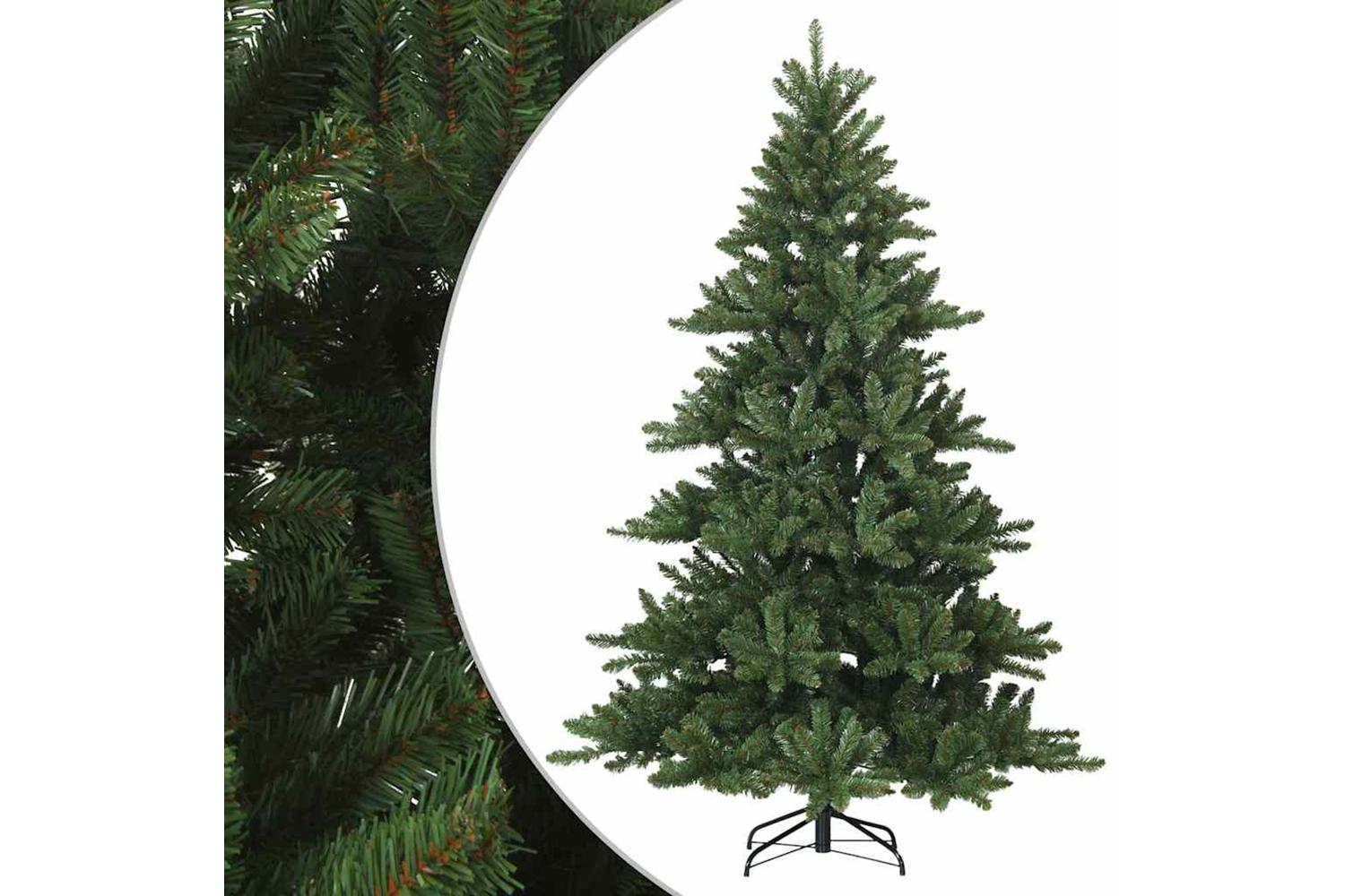 Vidaxl Artificial Hinged Christmas Tree Green 210 Cm Pvc Steel