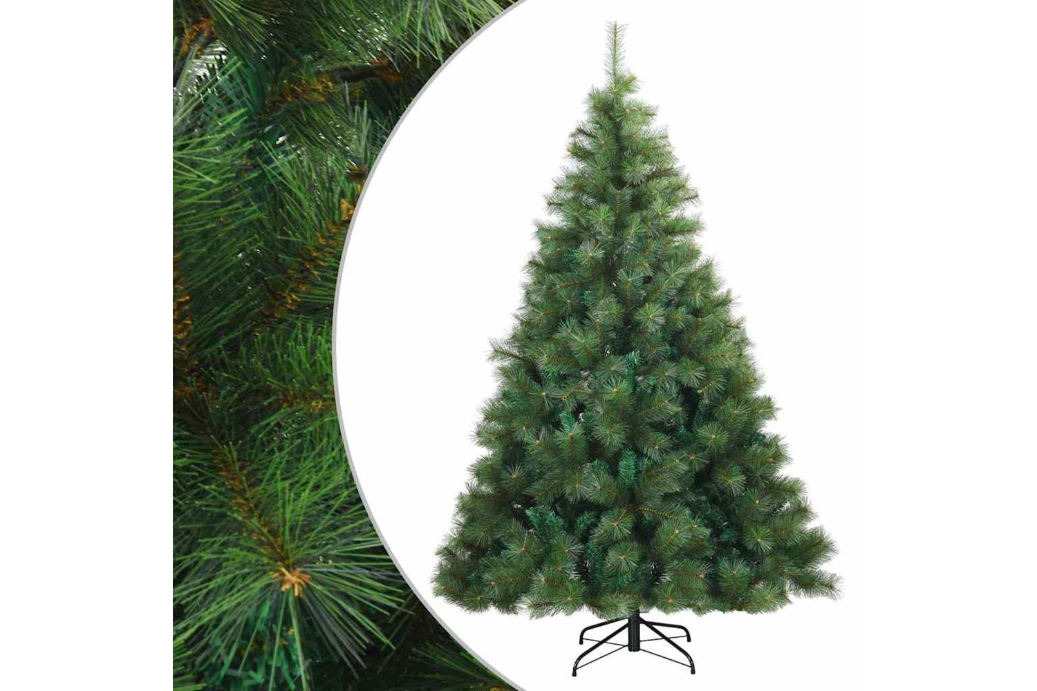 Vidaxl Artificial Hinged Christmas Tree Green 210 Cm Pvc Steel