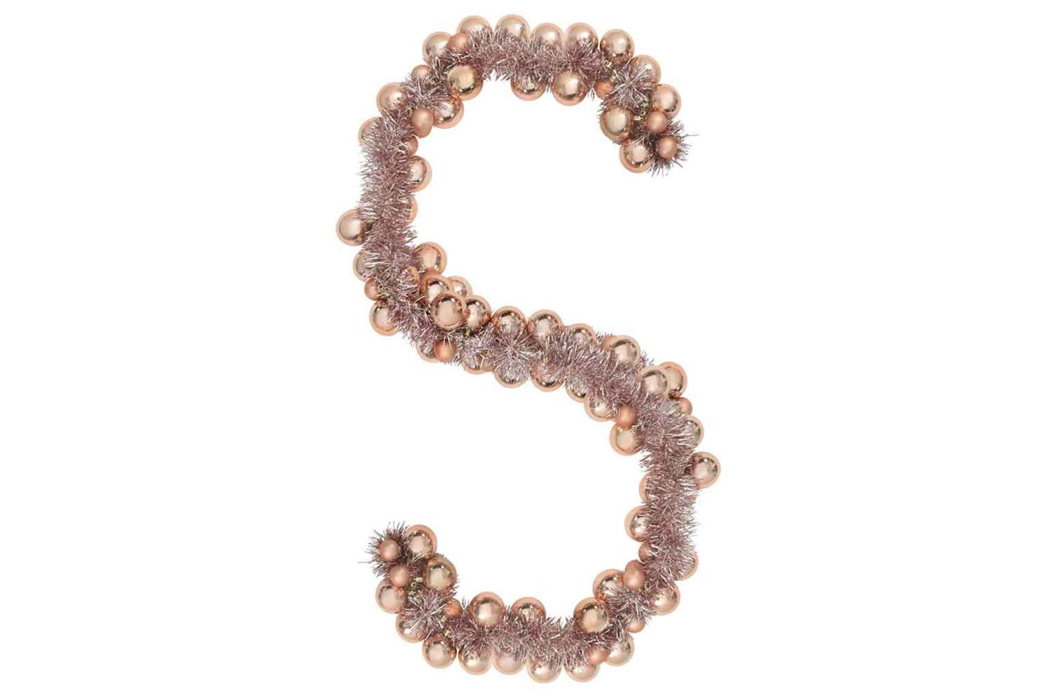 Vidaxl Christmas Ball Garland Rose Gold 186 Cm Polystyrene