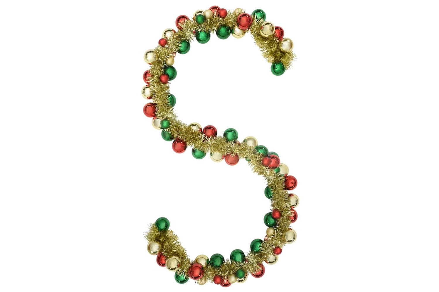 Vidaxl Christmas Ball Garland Multicolour 186 Cm Polystyrene