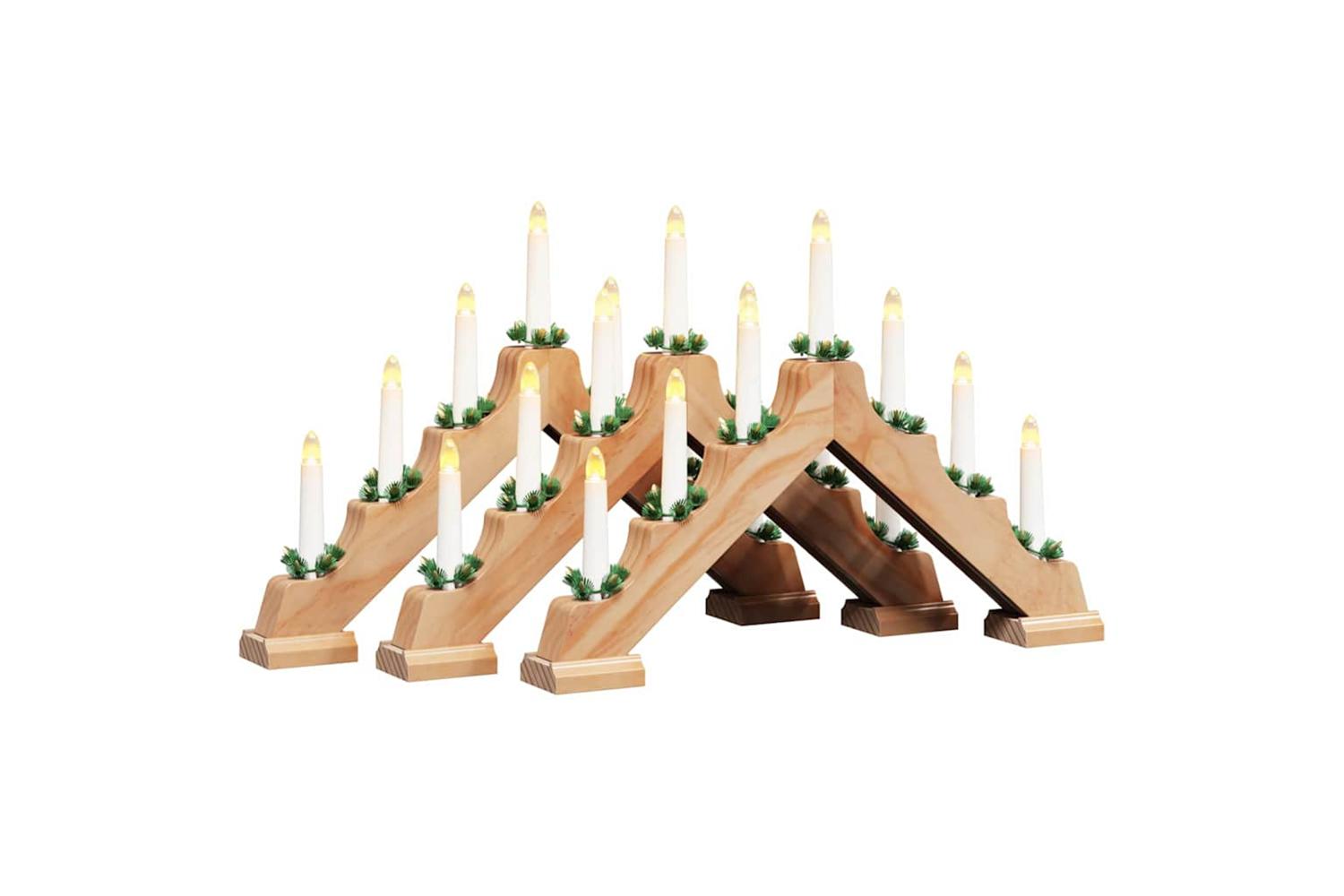 Vidaxl Christmas Candle Bridge 3 Pcs Brown 395 X 5 X 29 Cm