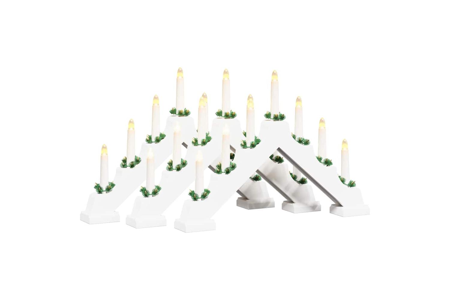 Vidaxl Christmas Candle Bridge 3 Pcs White 395 X 5 X 29 Cm