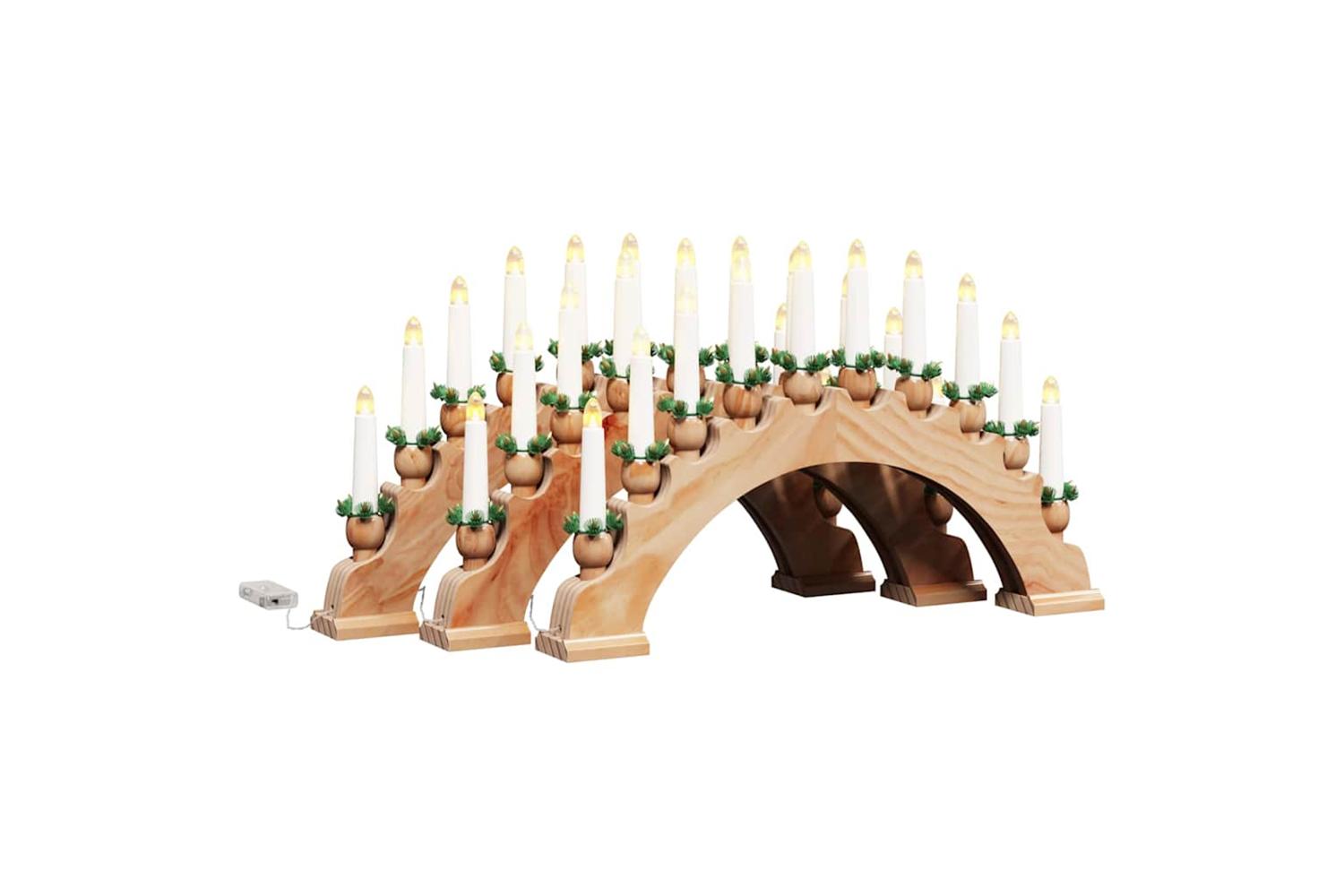 Vidaxl Christmas Candle Arch With 10 Led Candles 3 Pcs Brown