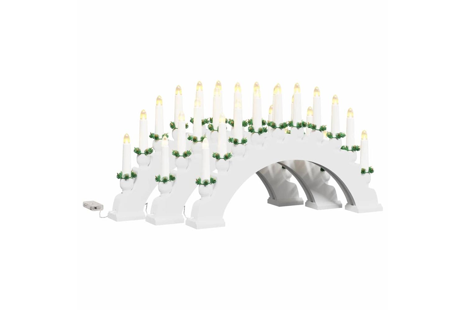 Vidaxl Christmas Candle Arch With 10 Led Candles 3 Pcs White