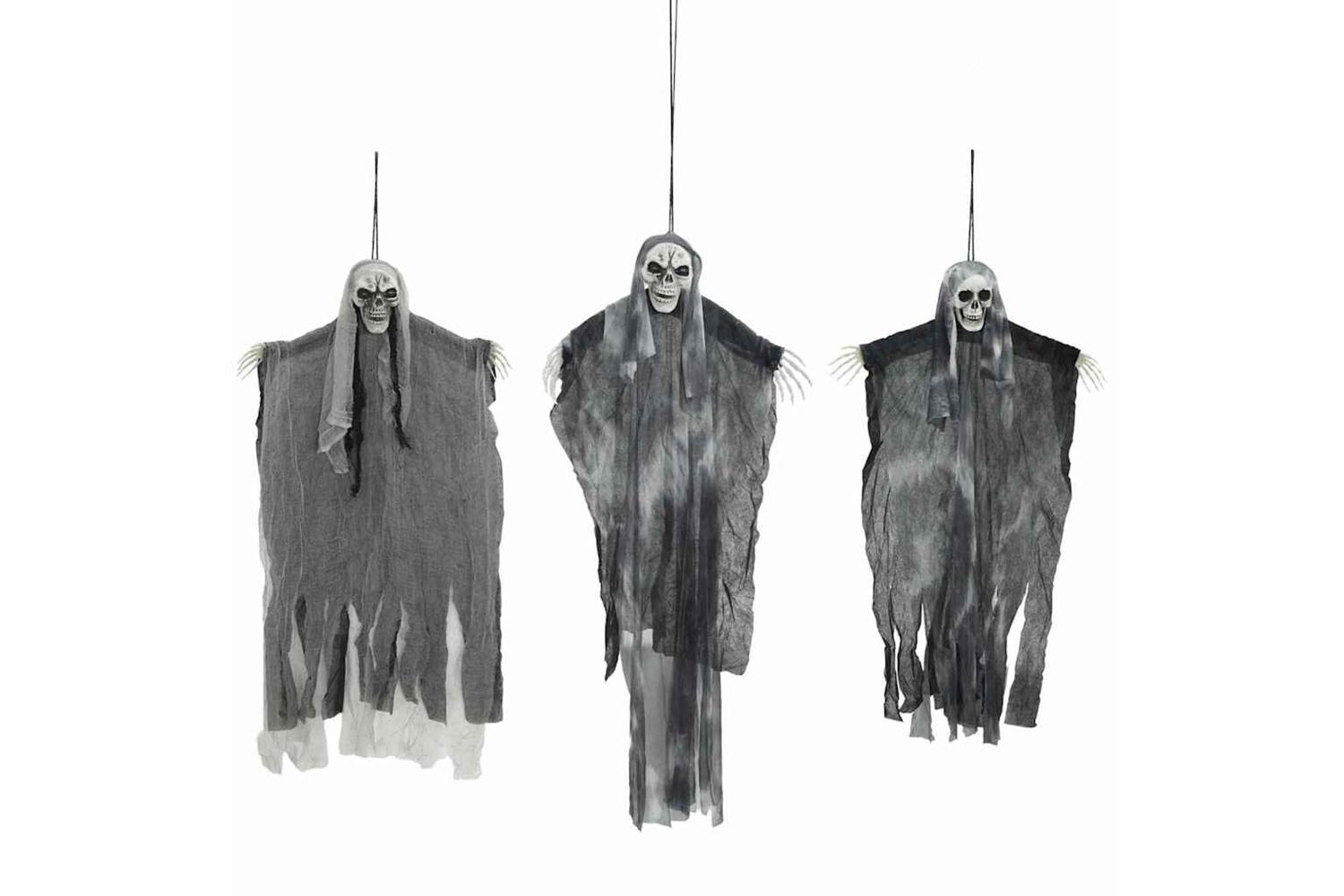 Vidaxl Halloween Hanging Ghost 3 Pcs Black 66 X 110 Cm Polyester