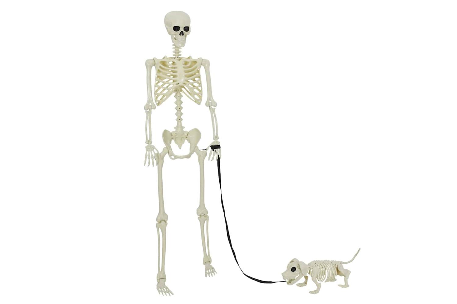 Vidaxl Halloween Decoration Skeleton 2 Pcs White Polypropylene