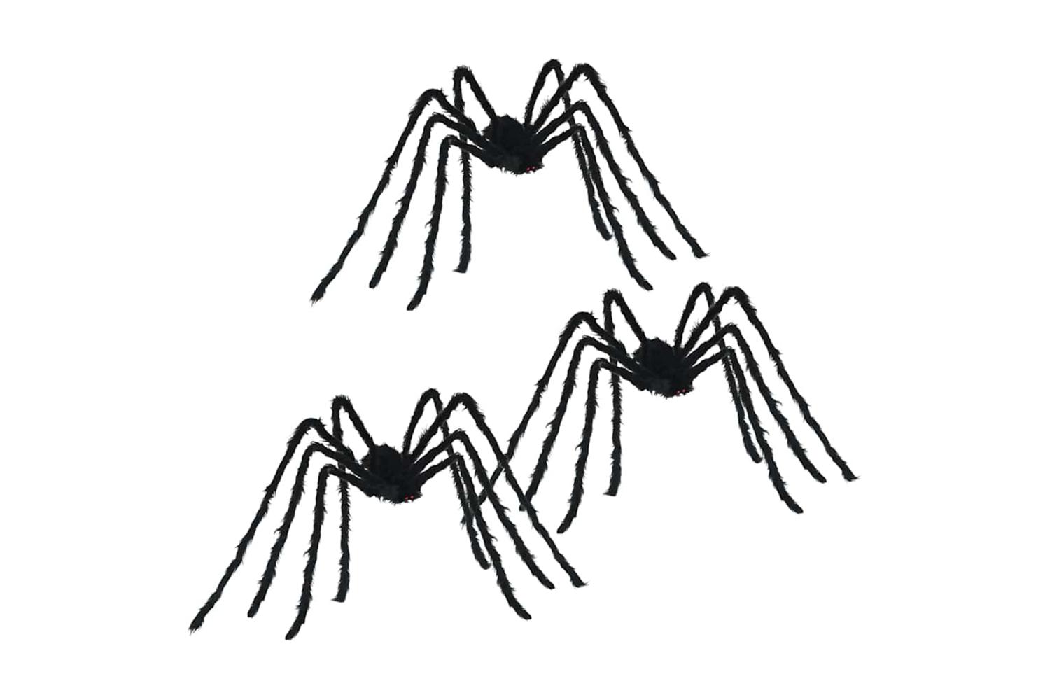 Vidaxl Halloween Spider Decoration 3 Pcs Black 200 Cm Polyester