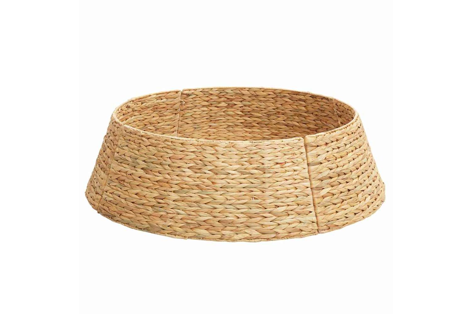 Vidaxl Christmas Tree Collar Brown 90 X 90 X 28 Cm Water Hyacinth