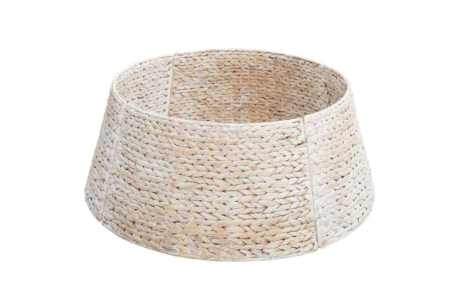 Vidaxl Christmas Tree Collar White 60 X 60 X 22 Cm Water Hyacinth
