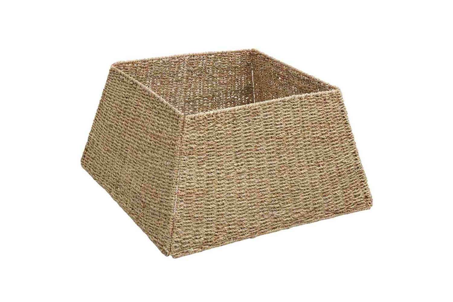 Vidaxl Christmas Tree Collar Brown 50 X 50 X 25 Cm Seagrass