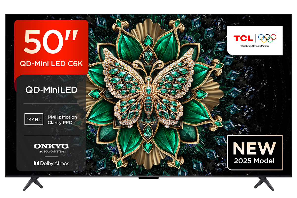 TCL C6K 50'' QLED 4K Ultra HD Mini LED Smart TV | 50C6K