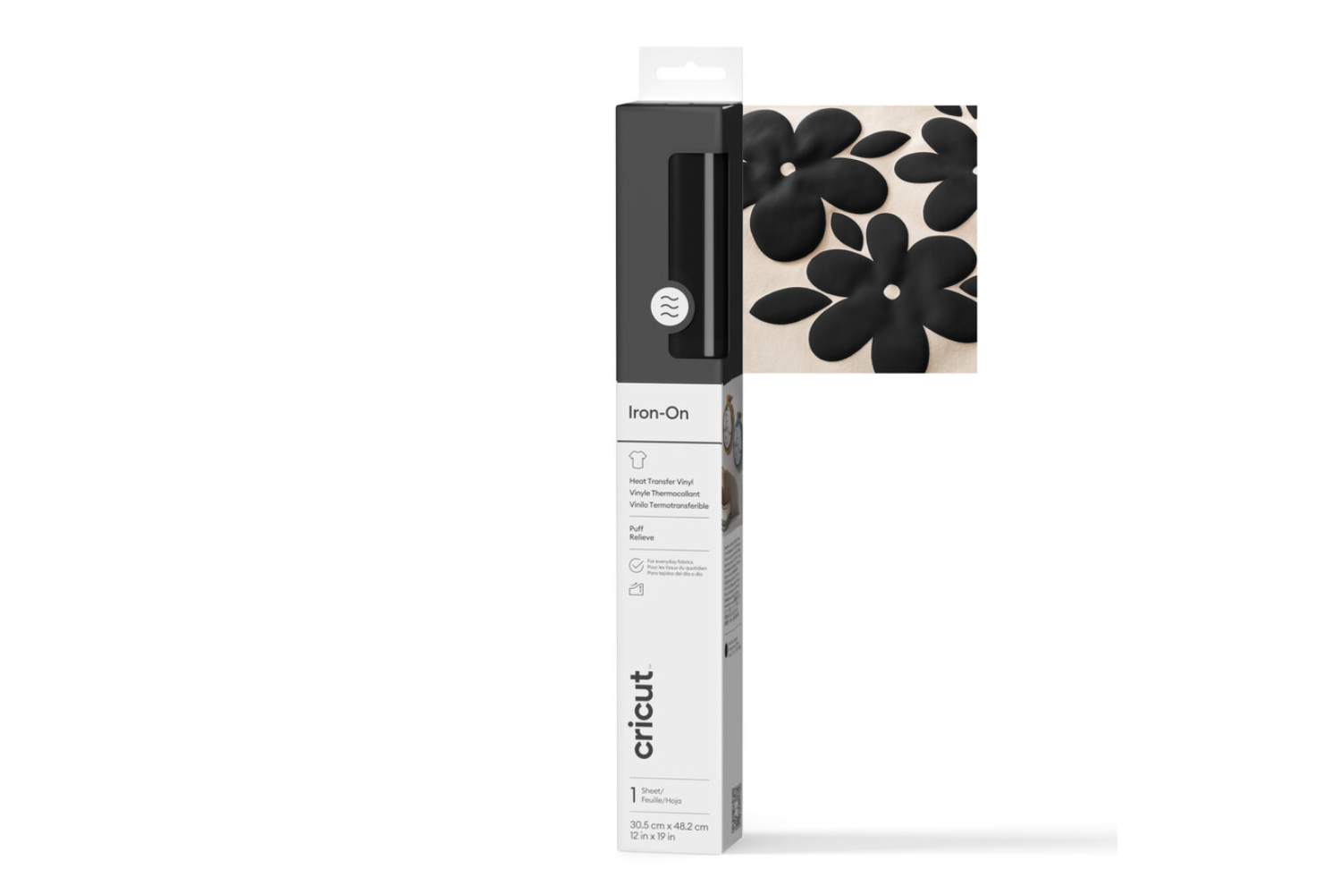 Cricut 12 x 19" Puff Iron-On | Black