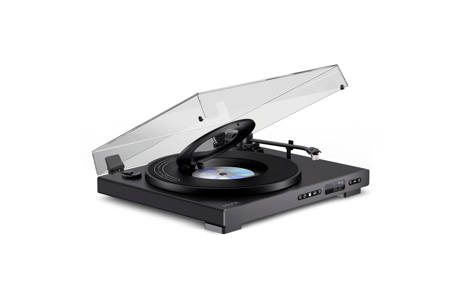 Mixx Analog Plus 2-in-1 CD/Record Player with Bluetooth | Black | MRRP-85-BK-582