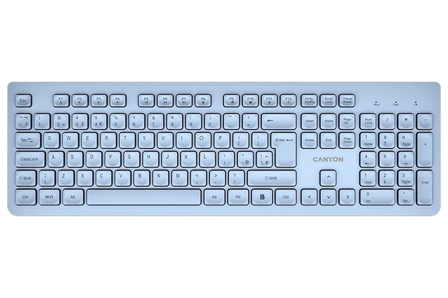 Canyon Silent Wireless Keyboard | Blue
