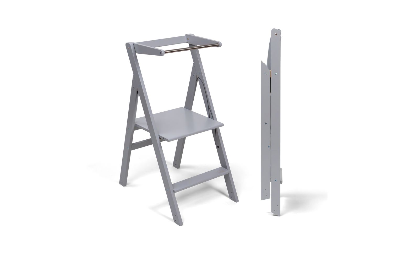 Ette Tete Foldable Helper Tower Stepnfold Gray | Helper Tower | Wood | Adjustable Height