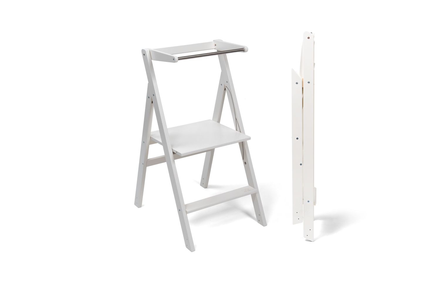 Ette Tete Foldable Helper Tower Stepnfold White | Helper Tower | Wood | Adjustable Height