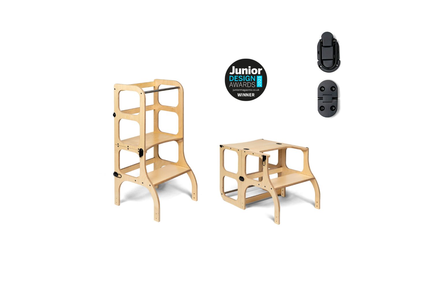 Ette Tete Helper Tower Table Stepnsit Wooden Black Clasps Extra Support | Helper Tower | Wooden