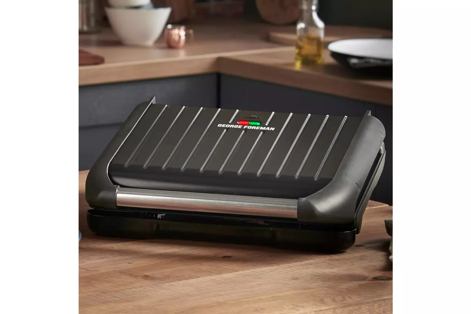 George Foreman Steel Large Grill | 25052 | Black
