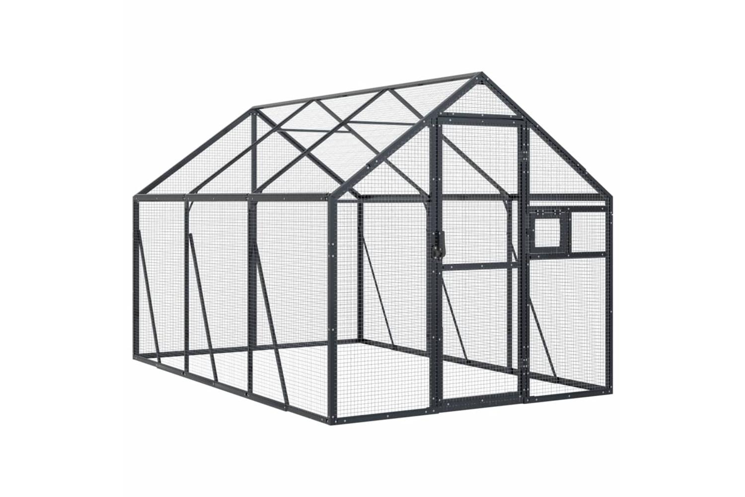 Aviary Anthracite 179x3x185 M Aluminium