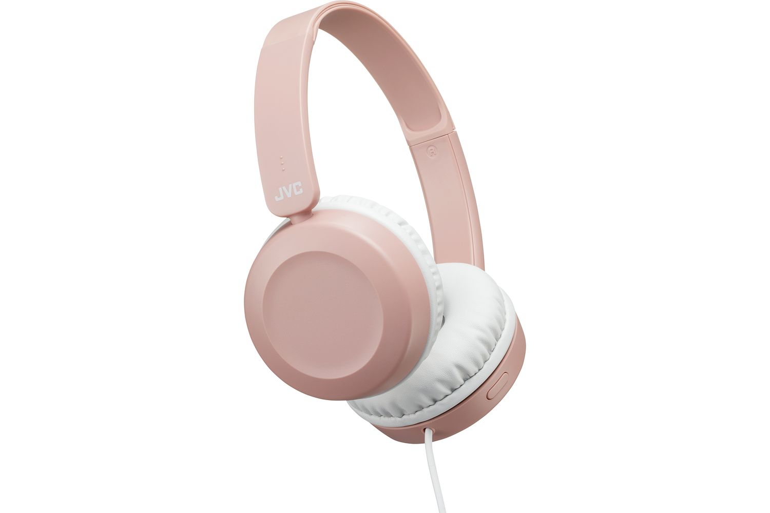 Jvc Dusty Pink Foldable Wired Headphone Integrated Mic On Cable For Smart Phone Single Sided Cable