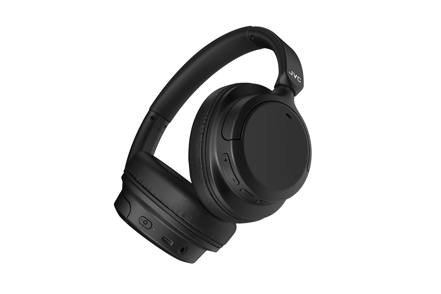Jvc Black Hybrid Noise Cancelling Bluetooth Headphones - 36mm Drivers For High Quality Sound - Lightweight Folding Design With Comfortable Fit - Upto 35hr Battery Life - Usb-c Charging Cable - Built In Mic For Full Control