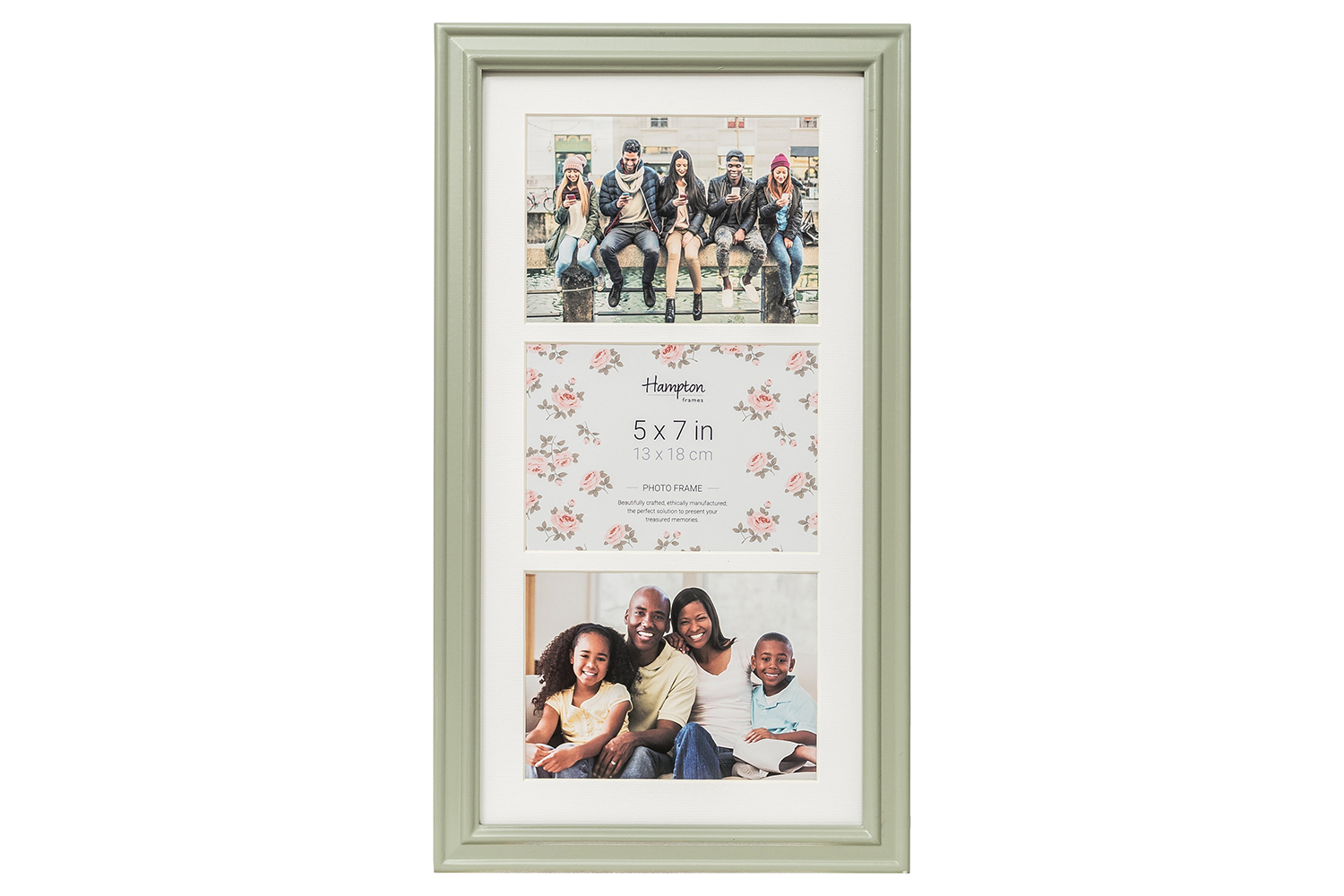 Helena 5×7" Triple Frame | Sage