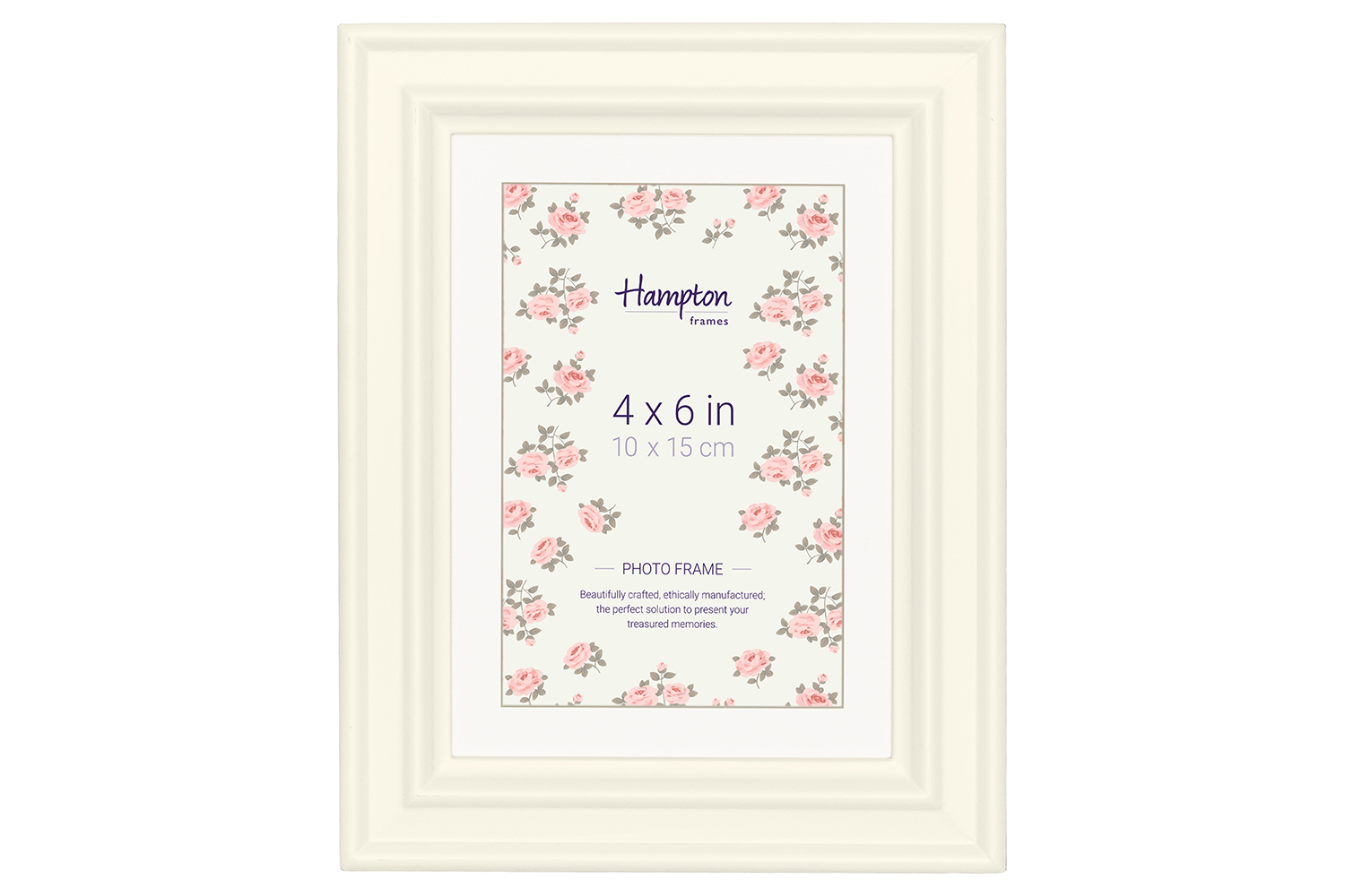 Helena 6x4" Photo Frame | White