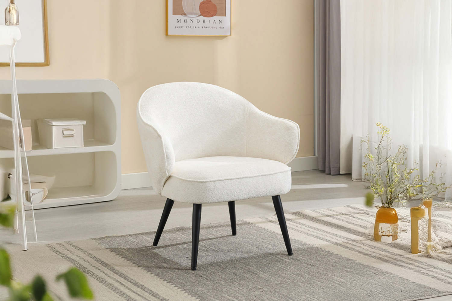 Morgan Accent Chair | Fabric | Cream