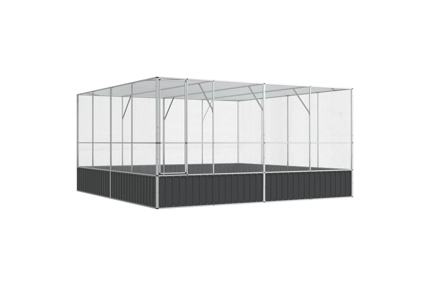 Aviary Silver 418x414x212 Cm Steel