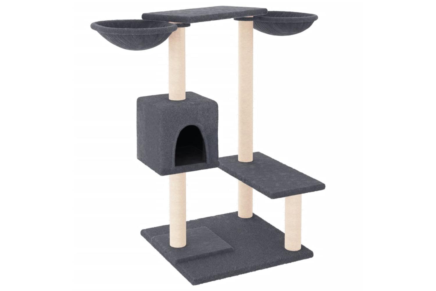 Cat Tree With Scratching Posts Dark Grey 82 Cm