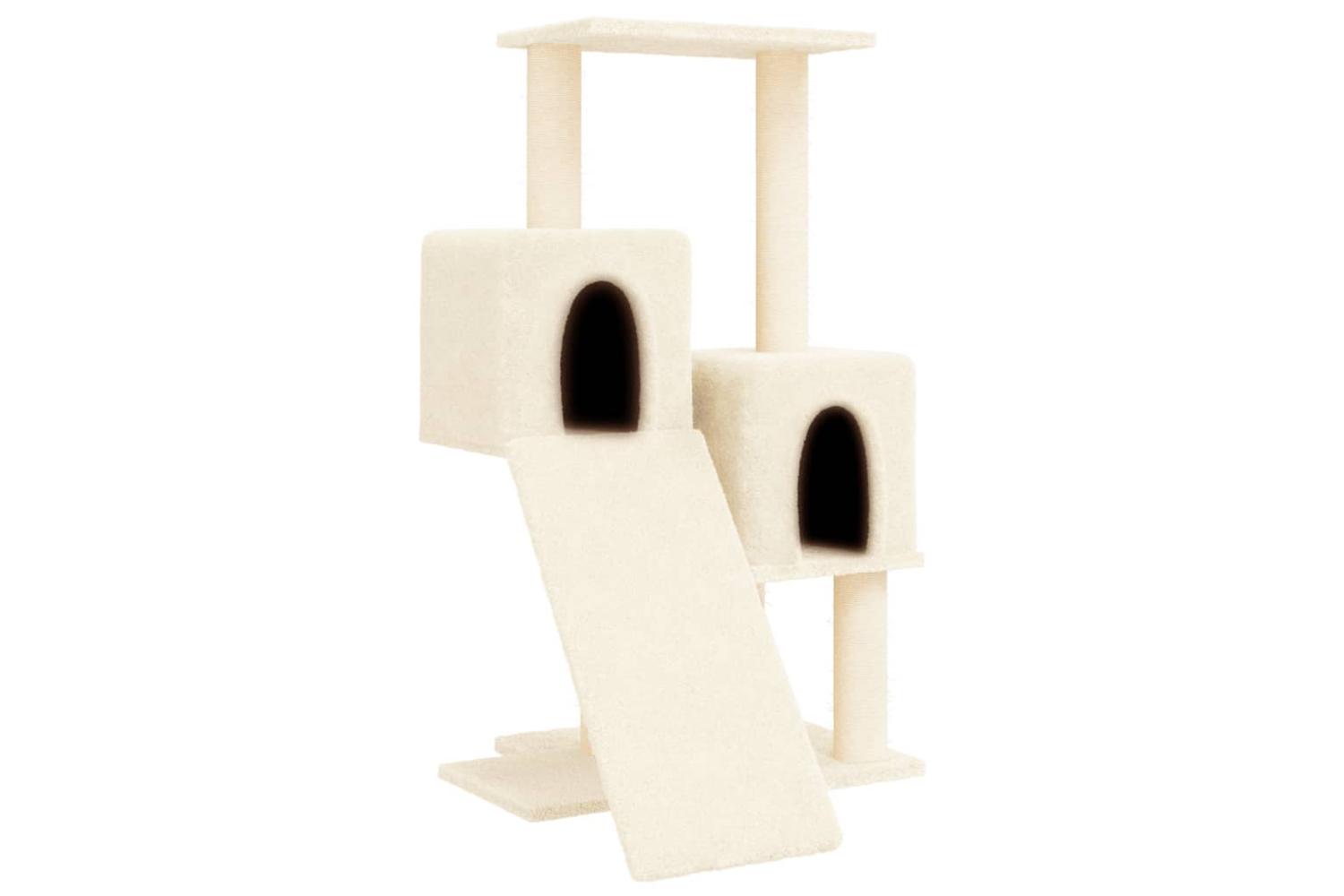 Cat Tree With Sisal Scratching Posts Cream 82 Cm