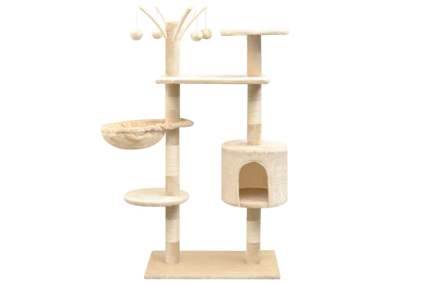 Cat Tree With Sisal Scratching Posts 125 Cm Beige