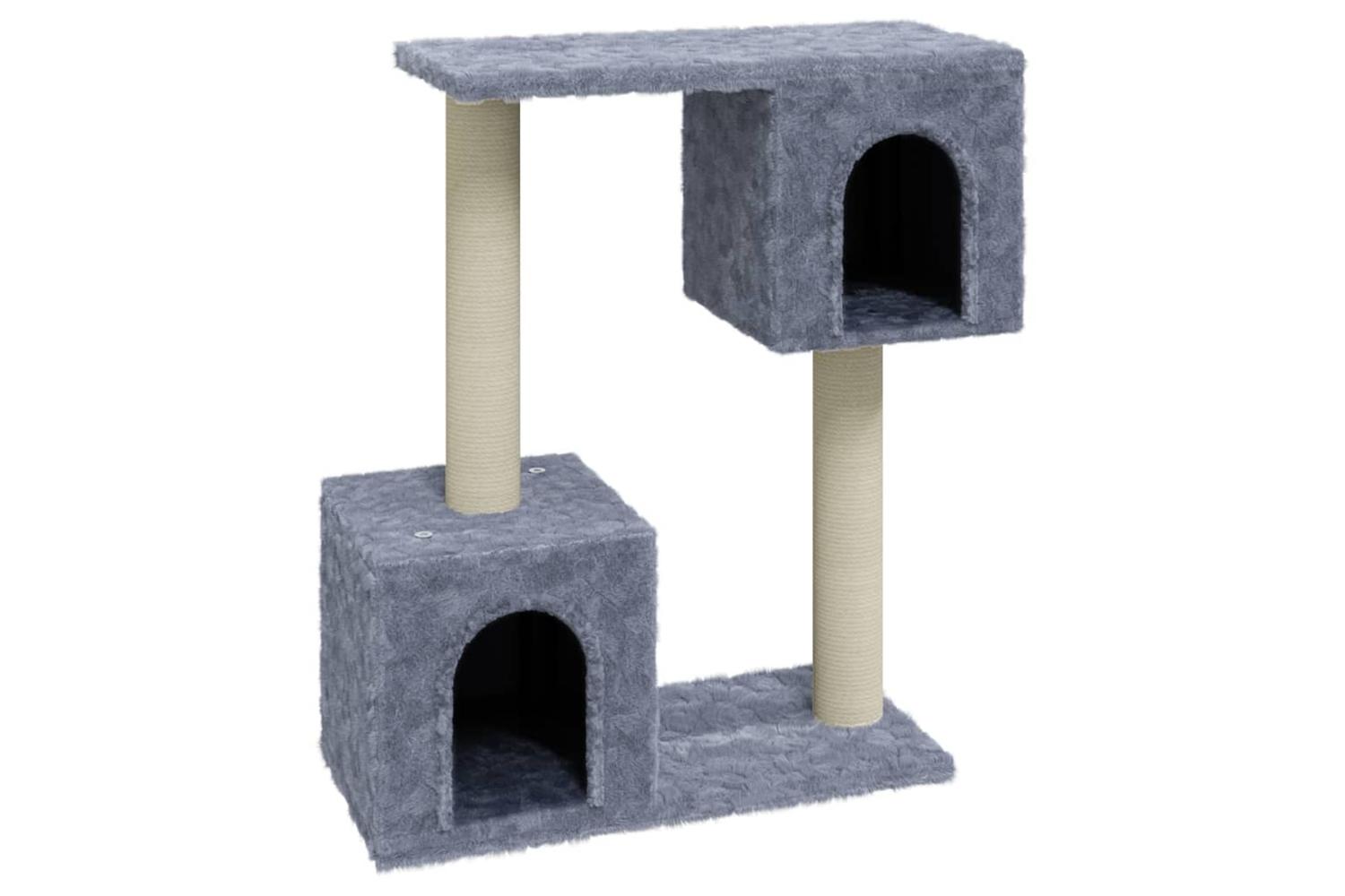 Cat Tree With Sisal Scratching Posts Light Grey 60 Cm