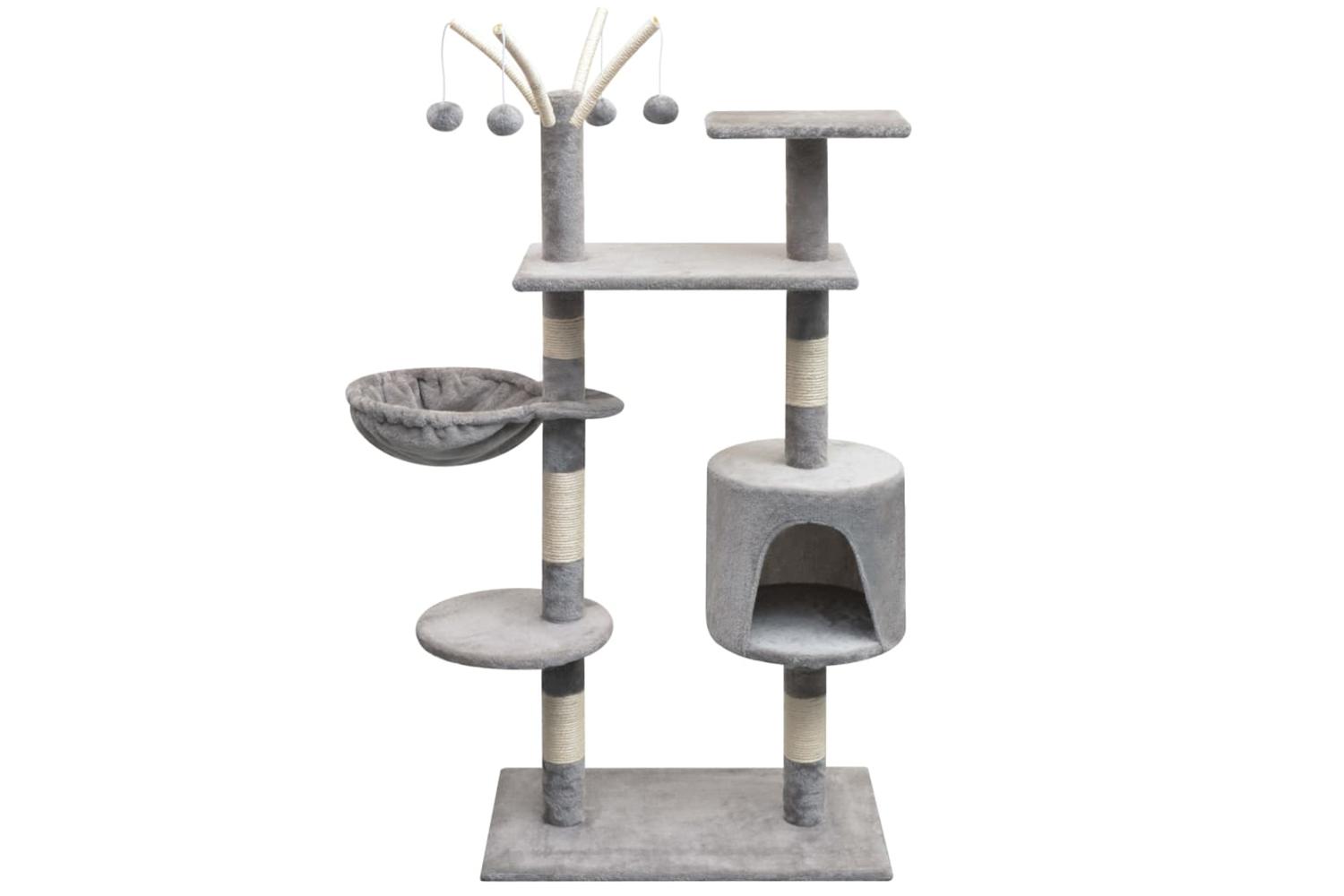 Cat Tree With Sisal Scratching Posts 125 Cm Grey