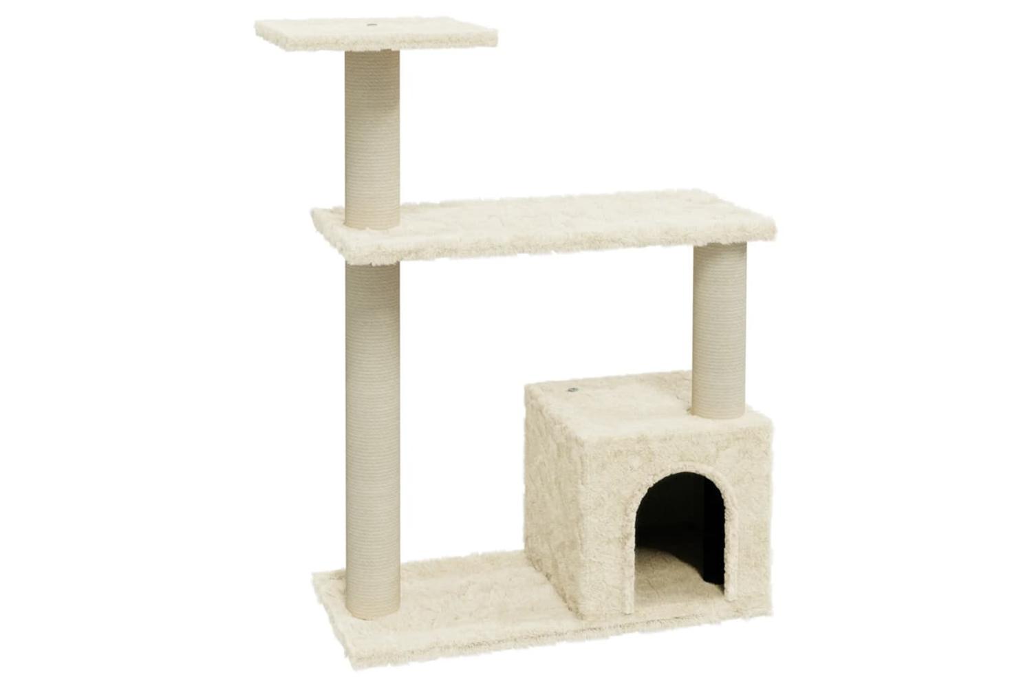 Cat Tree With Sisal Scratching Posts Cream 70 Cm