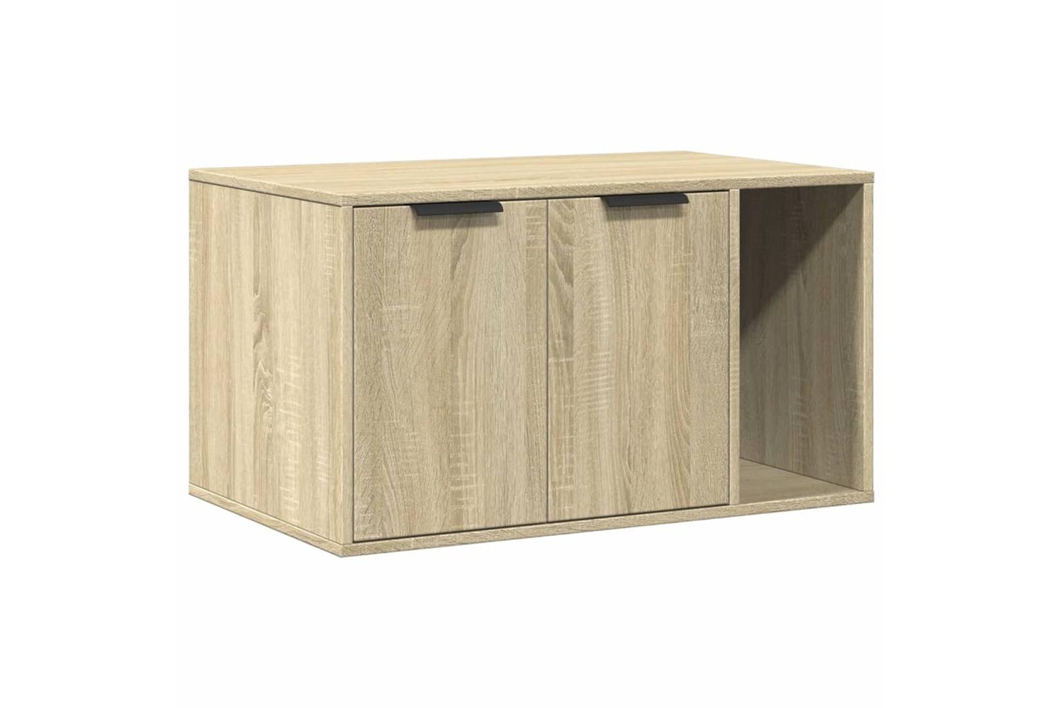 Cat Litter Box Enclosure Sonoma Oak 80x50x45 Cm Engineered Wood