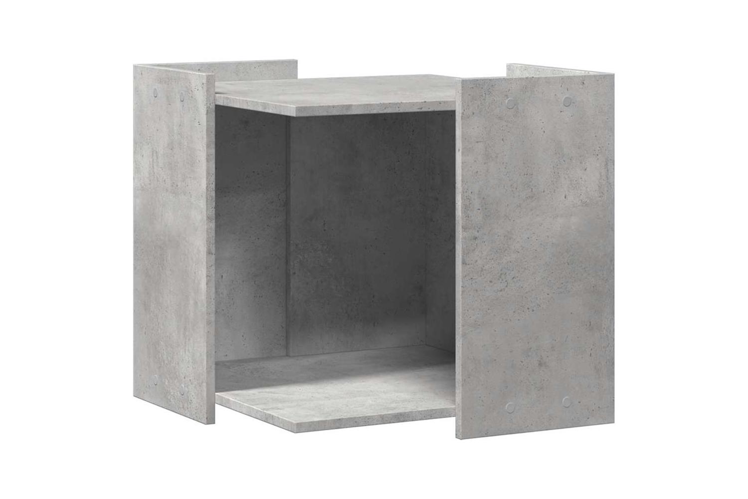 Cat Litter Box Enclosure Concrete Grey 53x53x51 Cm Engineered Wood