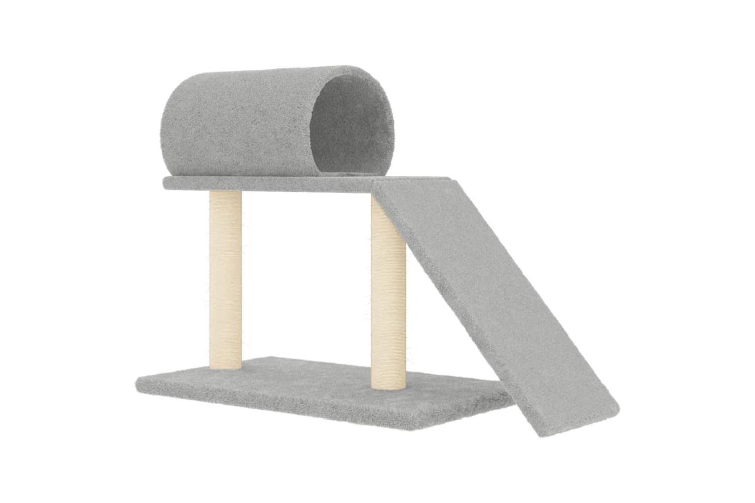 Cat Scratching Posts With Tunnel And Ladder Light Grey 555 Cm