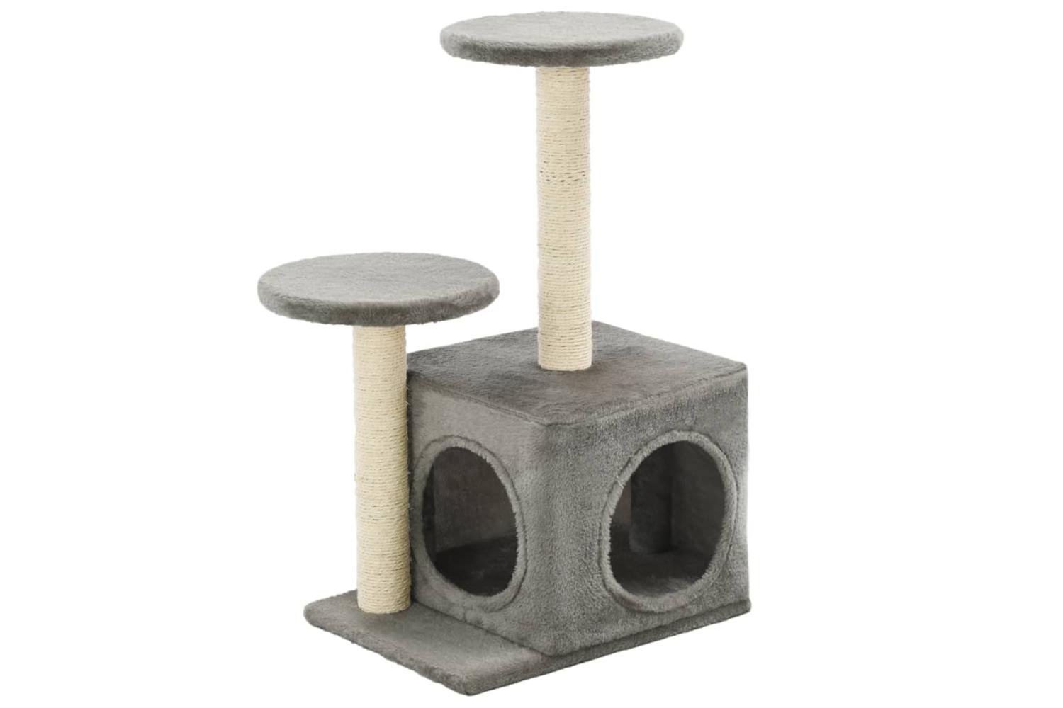 Cat Tree With Sisal Scratching Posts 60 Cm Grey