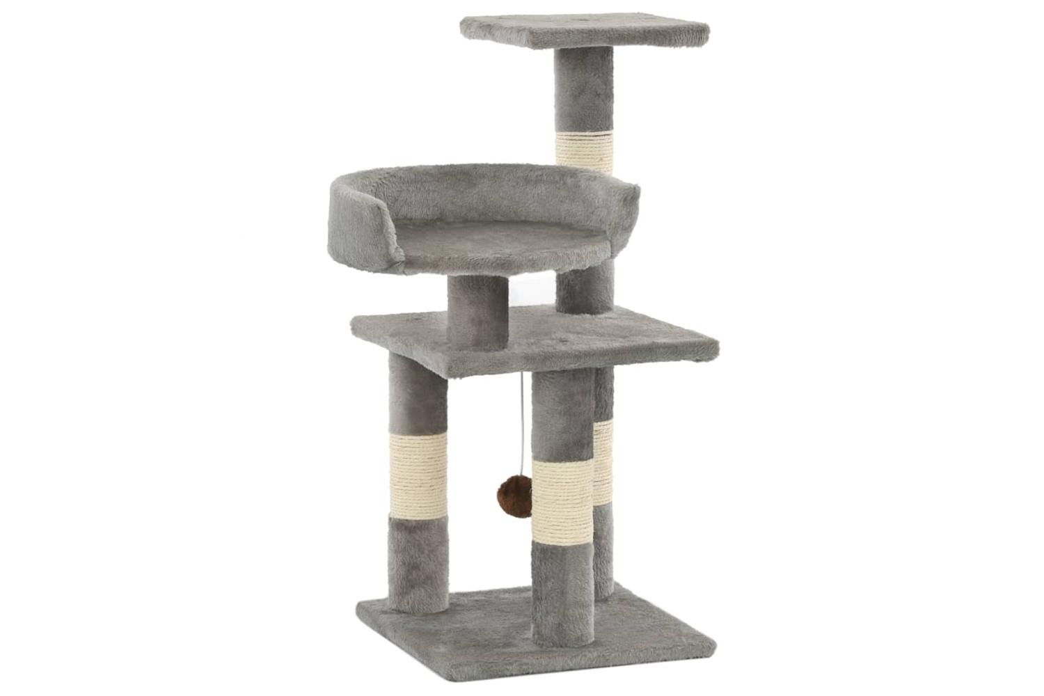 Cat Tree With Sisal Scratching Posts 65 Cm Grey
