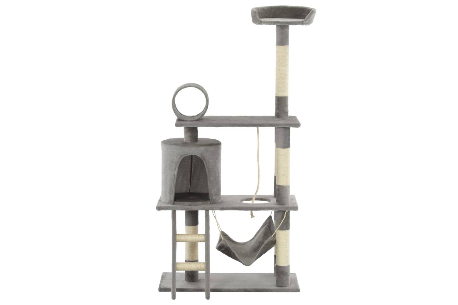 Cat Tree With Sisal Scratching Posts 140 Cm Grey