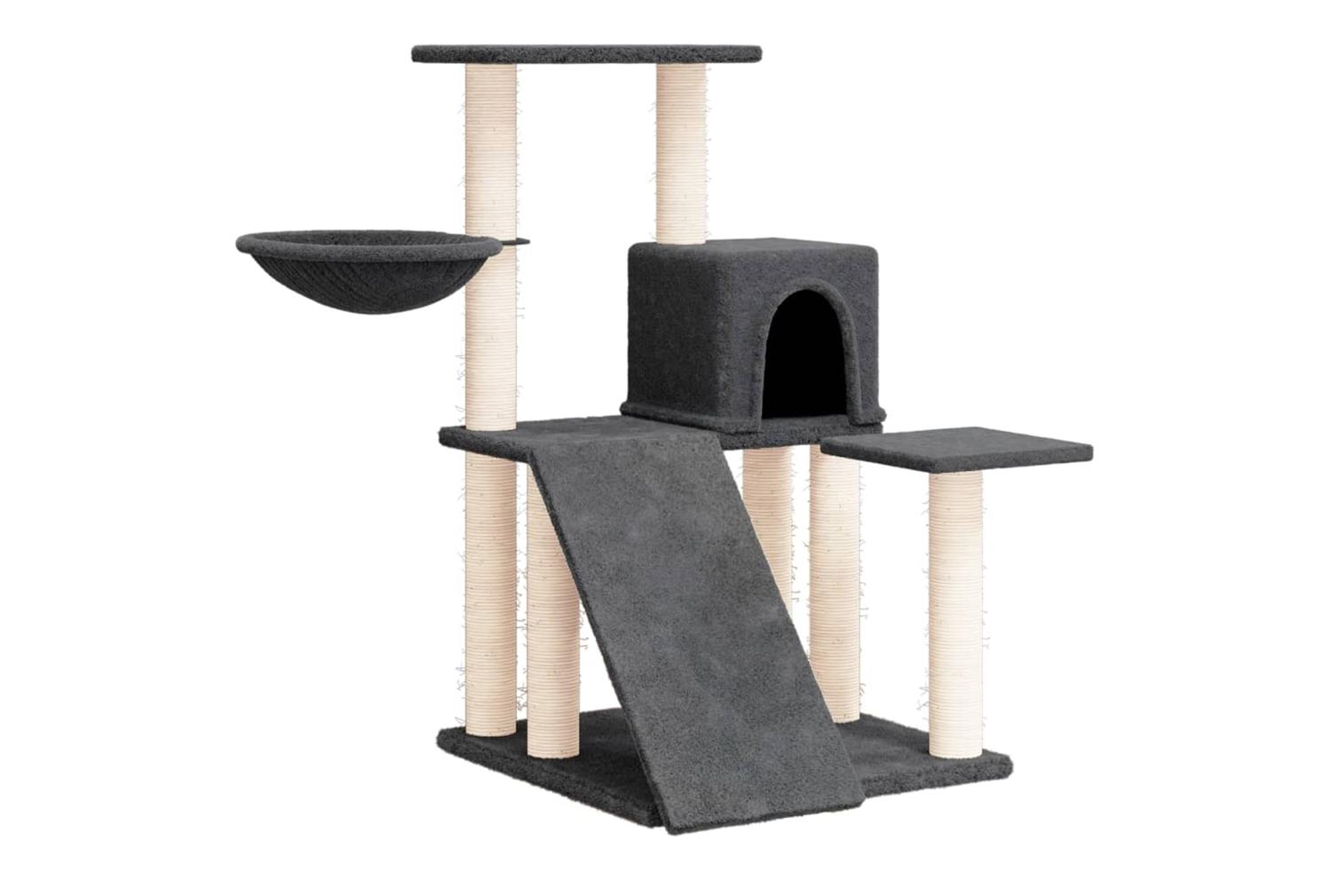 Cat Tree With Sisal Scratching Posts Dark Grey 82 Cm