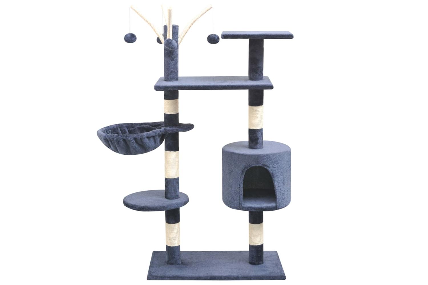Cat Tree With Sisal Scratching Posts 125 Cm Dark Blue