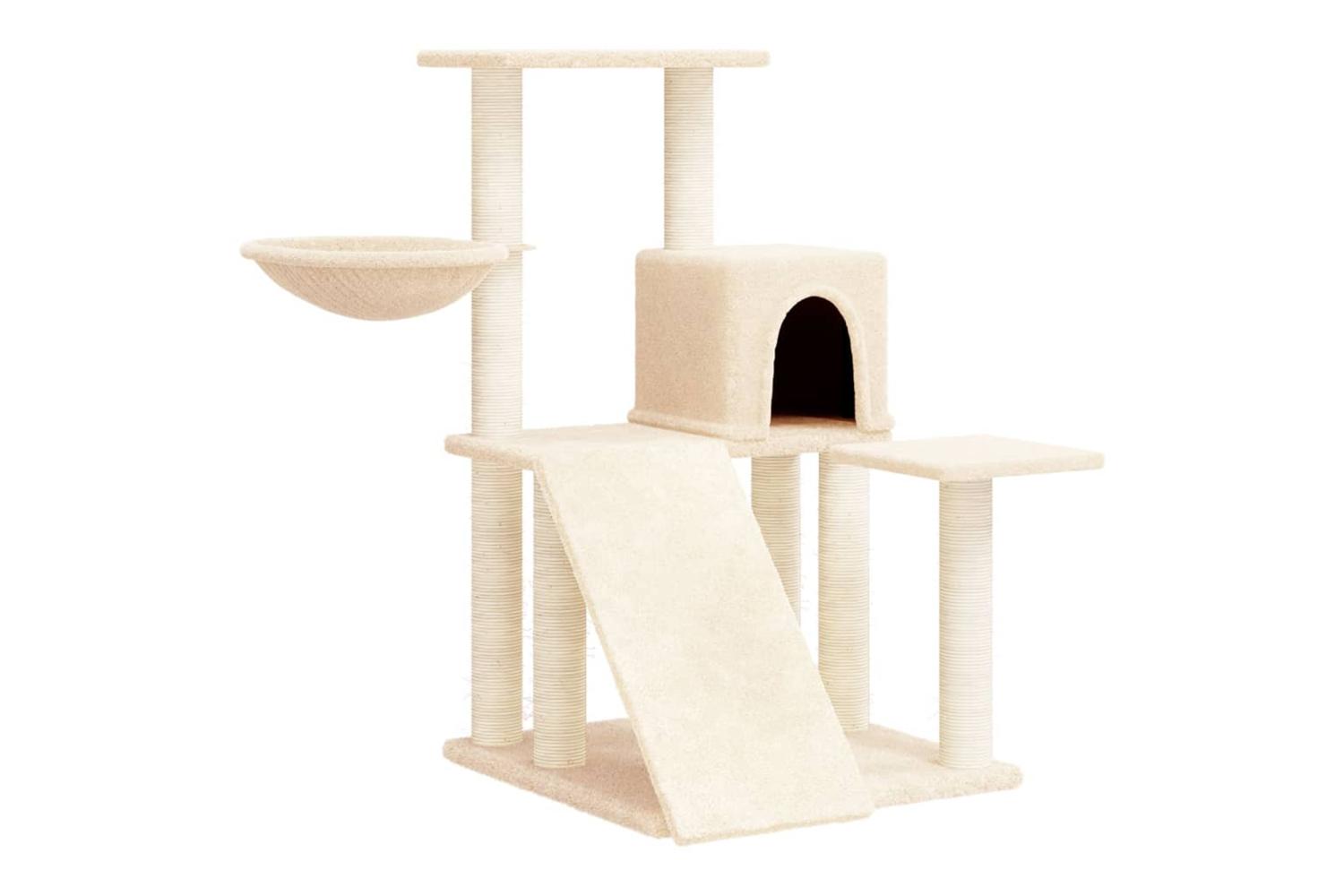 Cat Tree With Sisal Scratching Posts Cream 82 Cm