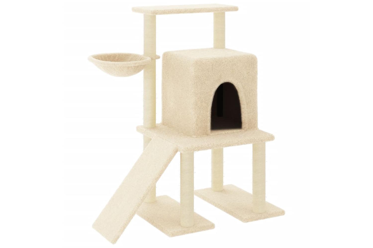 Cat Tree With Sisal Scratching Posts Cream 965 Cm