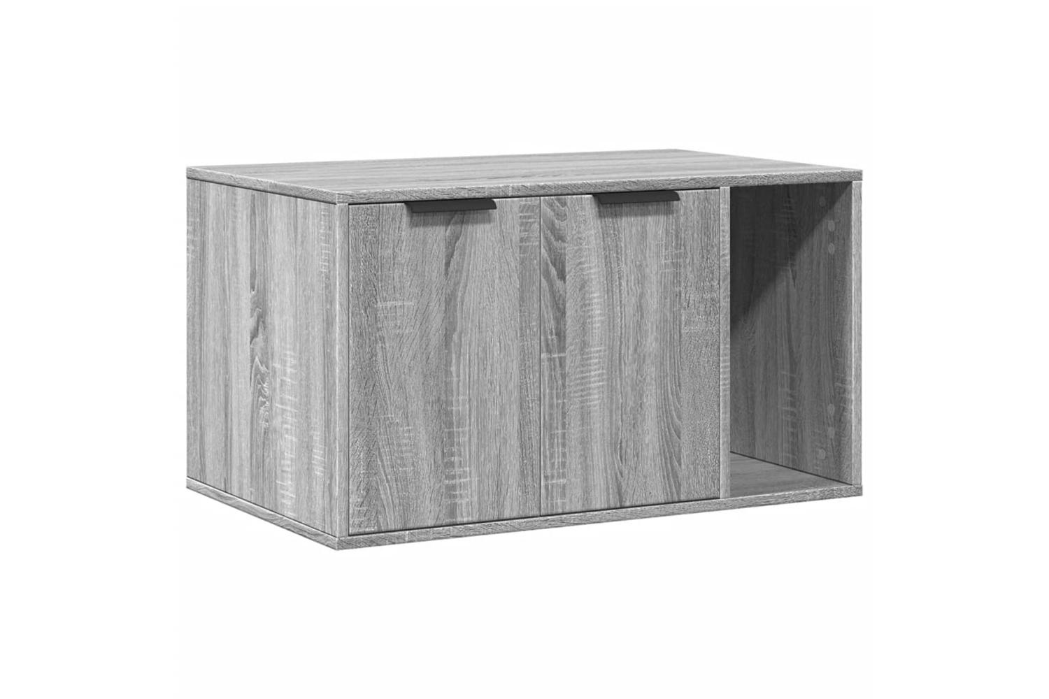 Cat Litter Box Enclosure Grey Sonoma 80x50x45 Cm Engineered Wood
