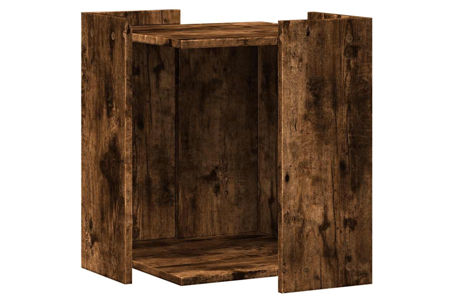 Cat Litter Box Enclosure Smoked Oak 42x42x51 Cm Engineered Wood