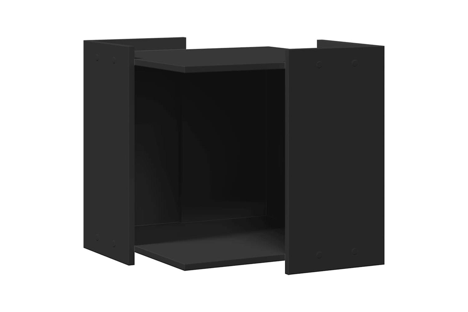 Cat Litter Box Enclosure Black 53x53x51 Cm Engineered Wood